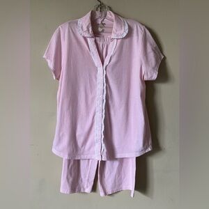 Kim Rogers Pink Striped Pajama Set
